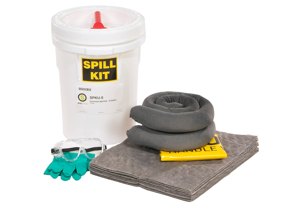Absorbent Spill Kit - Universal - 5 Gallon Overpack - DOT Approved - SPKU-5 - 1