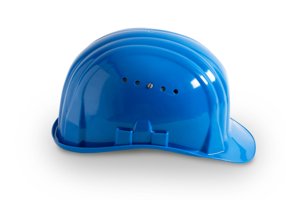 Schuberth Bauschutzhelm mit 6-Punkt-Gurtband, gemäß DIN-EN 397, blau