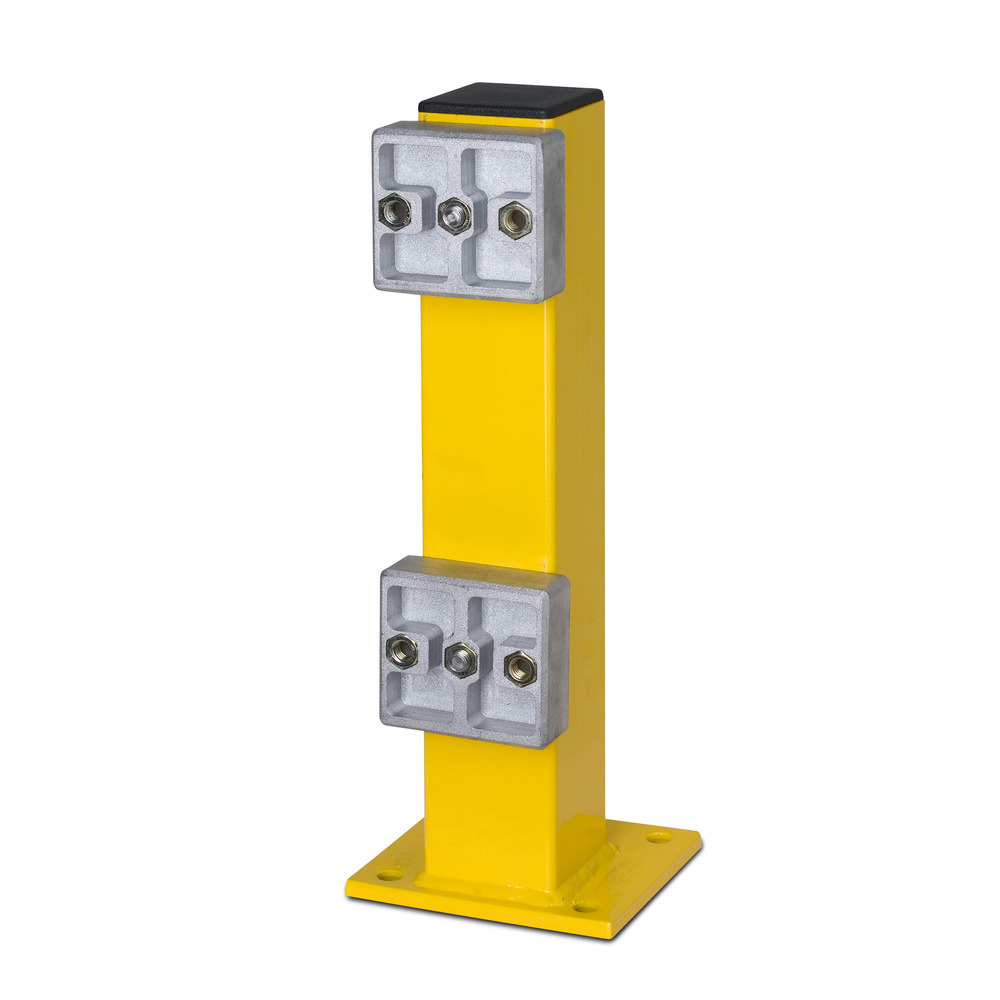 Poste de suporte para barreiras de proteção contra colisão Safe a plástico amarelo, tipo S-K - 1