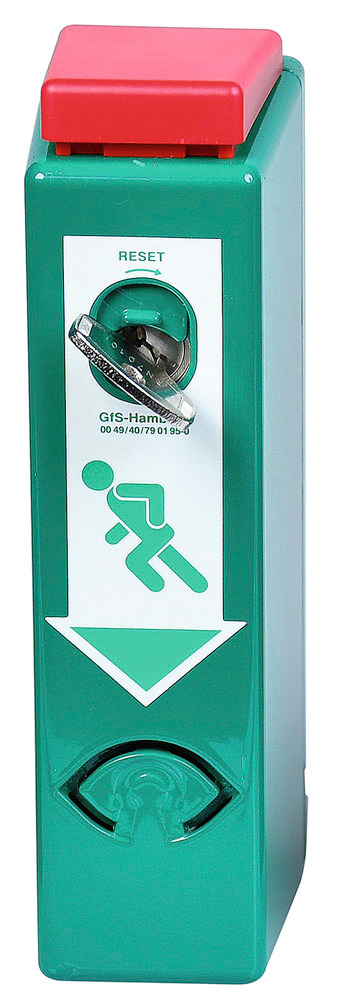 Dörrvakt för dörrhandtag m. larmsignal, med enhandsmanövrering, färg RAL 6029 - 1
