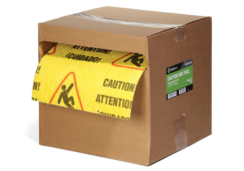Caution Absorbent Roll - 15" x 100', 1 roll/package - YRZ100H-BX - 1