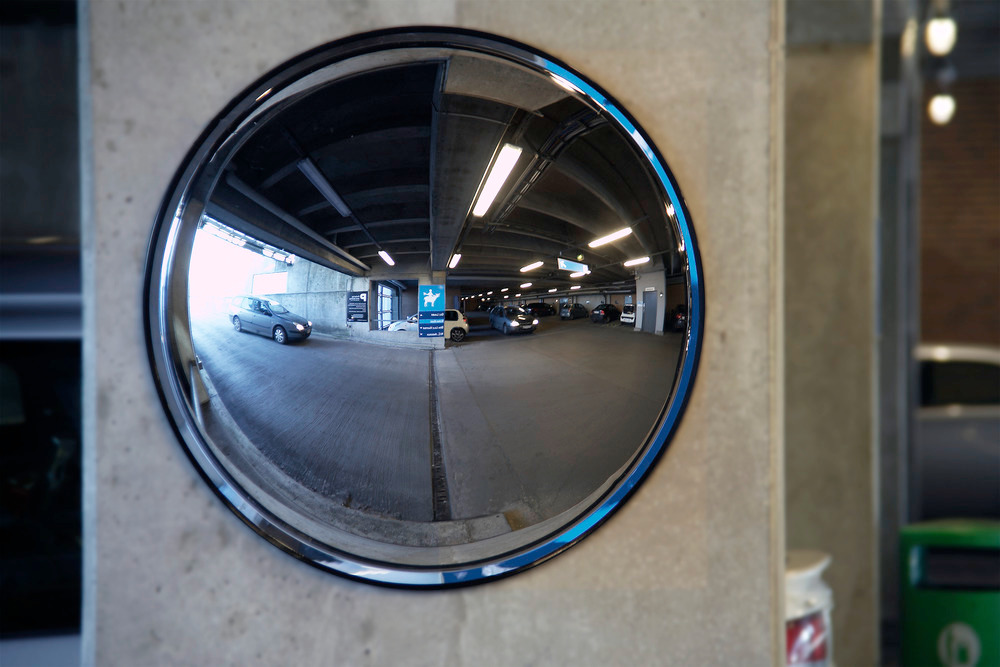 Beltéri tükör, Ø 450x100 mm, kompakt visszapillantó tükör akrilüvegből, 450-es típus - 1