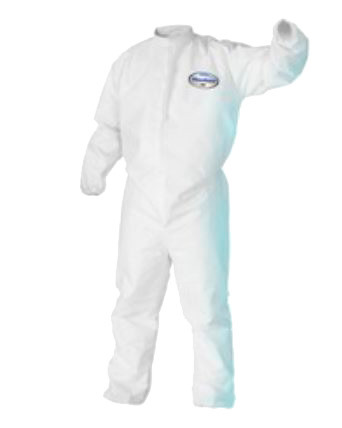 Kleenguard Select Coverall - White - Microforce Barrier Fabric - Anti-Static - 3XL - 1