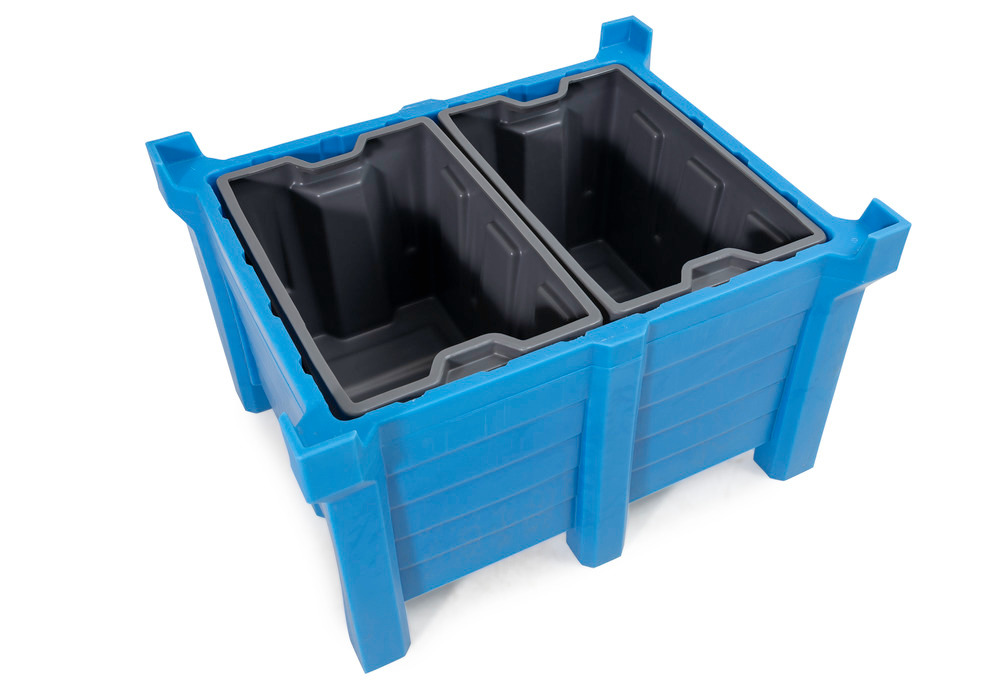 Einsatzkasten aus Polyethylen (PE) für Stapelbehälter PolyPro 260 Liter, 437 x 685 x 440 mm - 5