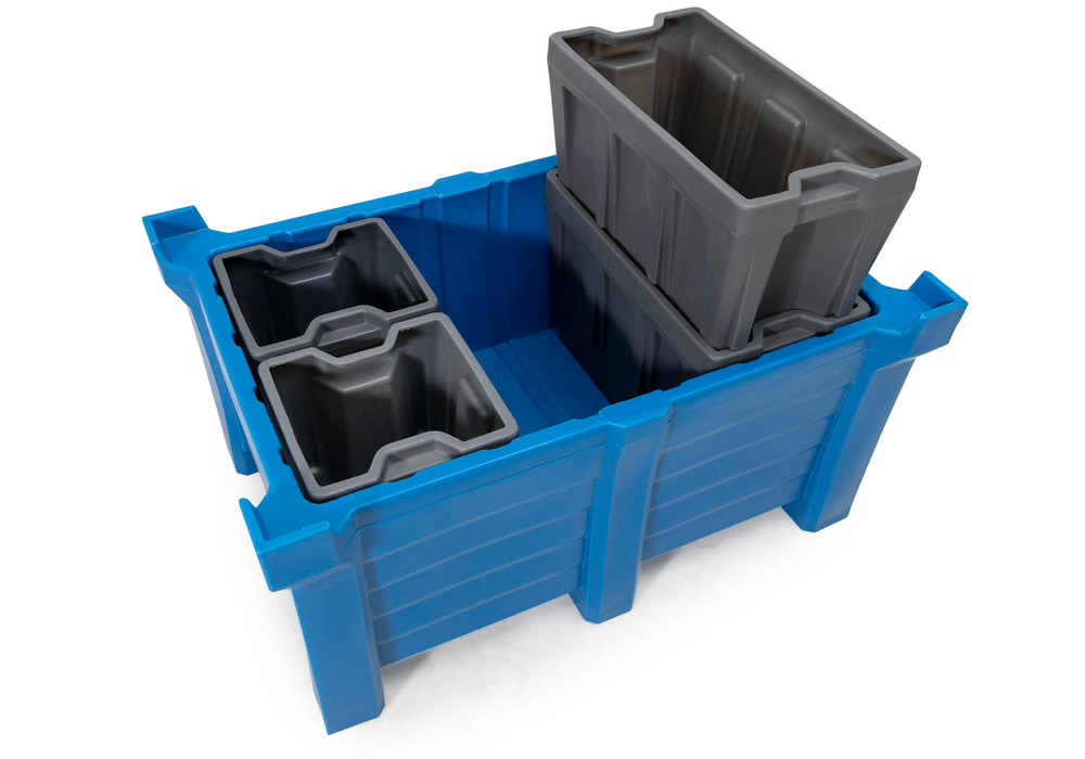 Caja interior de polietileno (PE) para contenedor apilable PolyPro 300 litros, 351 x 667 x 440 mm - 8