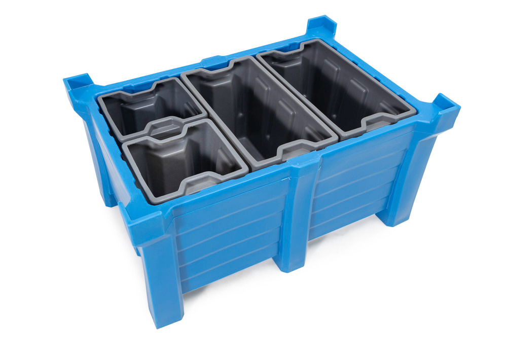 Caja interior de polietileno (PE) para contenedor apilable PolyPro 300 litros, 351 x 667 x 440 mm - 5