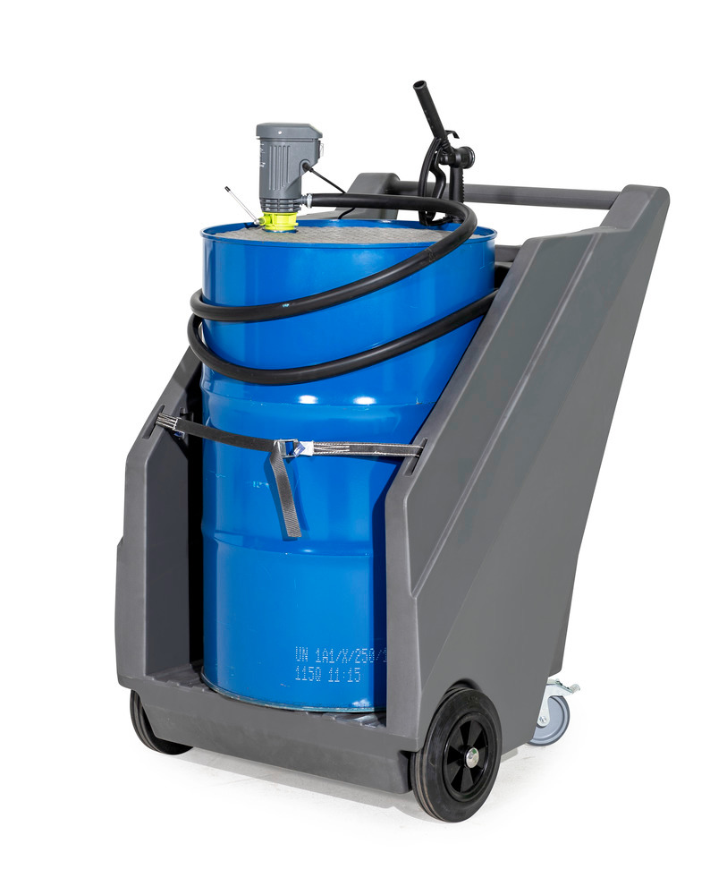 Mobile pump system for diesel, with drum trolley in PE and electr. drum pump Model HP - 1