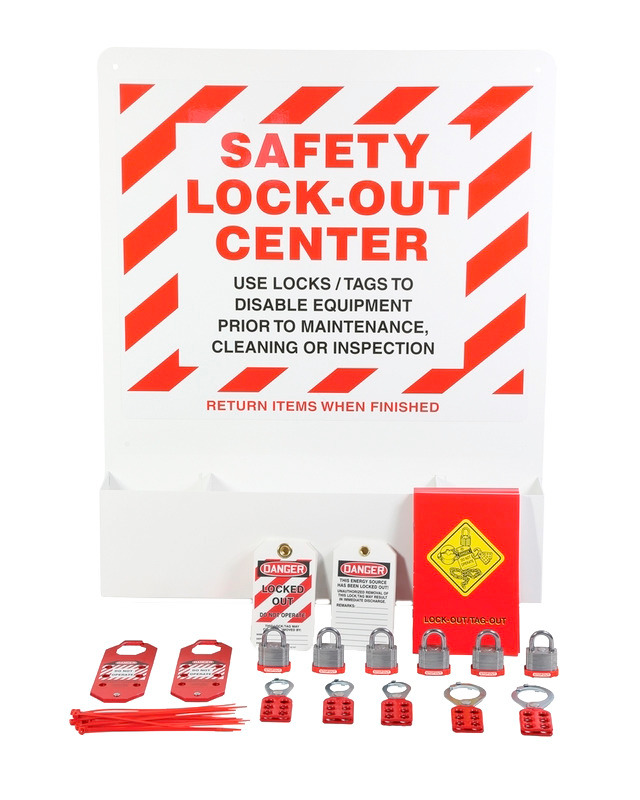 Lockout Board - Heavy-Duty Aluminum Big Pocket with kit - English - Easily Accessible - 1