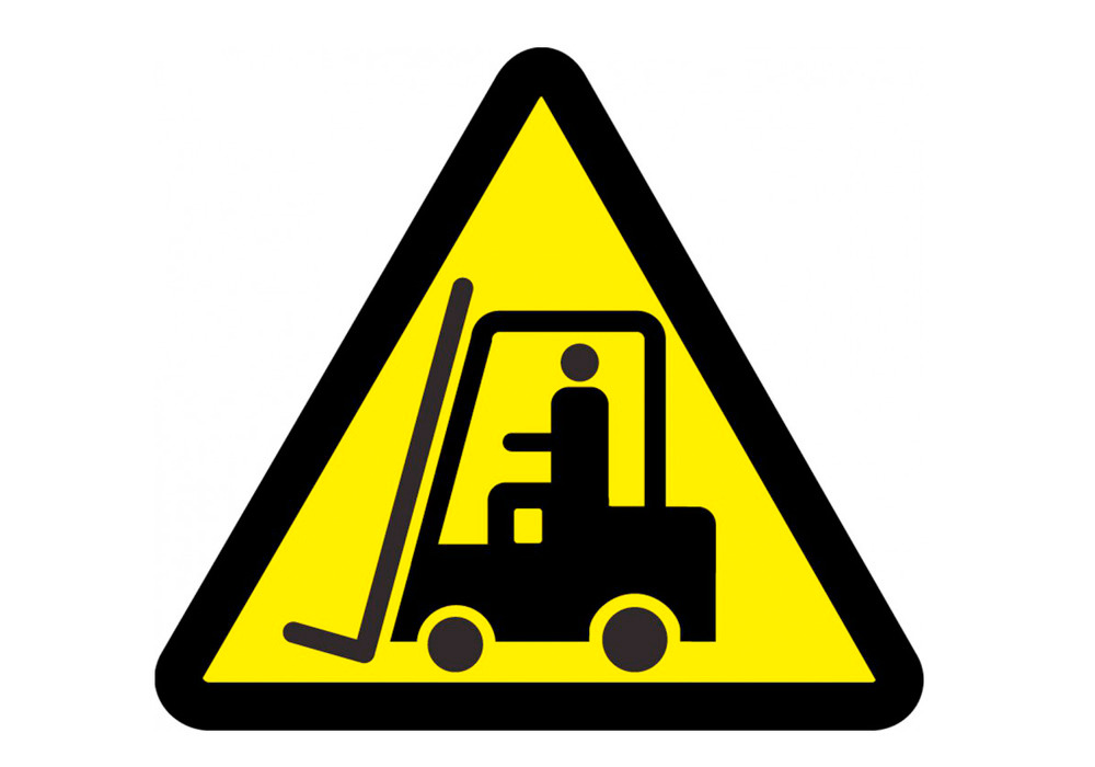 ISO Warning Safety Label: Lift Truck Hazard - 2003 - 2" - 1