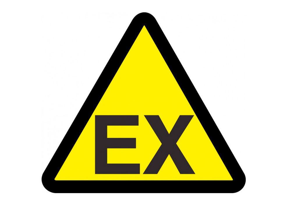 ISO Safety Label: (Explosive Atmosphere Hazard) - Adhesive Dura-Vinyl - 8" - 1