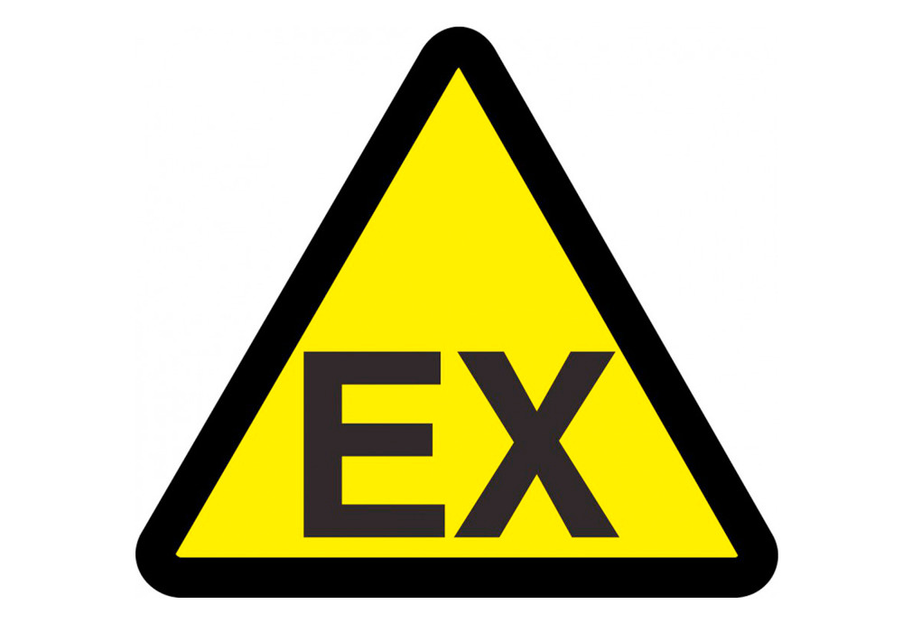 ISO Safety Label: (Explosive Atmosphere Hazard) - Adhesive Dura-Vinyl - 2" - 1