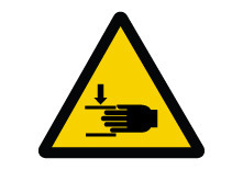 ISO Warning Safety Label: Crush Hazard (2011) - 8" - 1