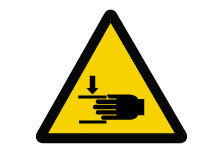 ISO Warning Safety Label: Crush Hazard (2011) - 4" - 1