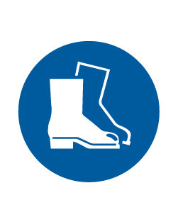 ISO Mandatory Safety Label: Wear Safety Footwear (2011) - Adhesive Dura-Vinyl - 4" - 1