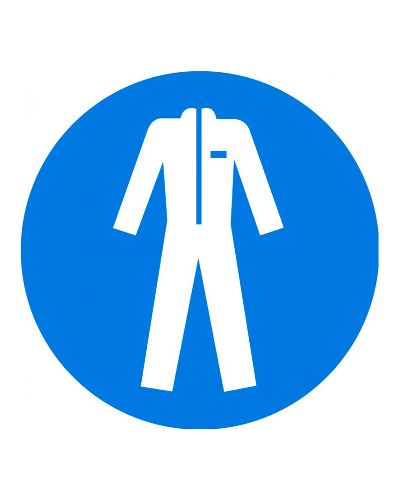 ISO Mandatory Safety Sign: Wear Protective Clothing (2011) - Aluminum - 12" - 1