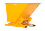 Self-Dumping Hopper - Medium-Duty Steel Construction - Stackable - 1 cu yard - 4k - Yellow - 1