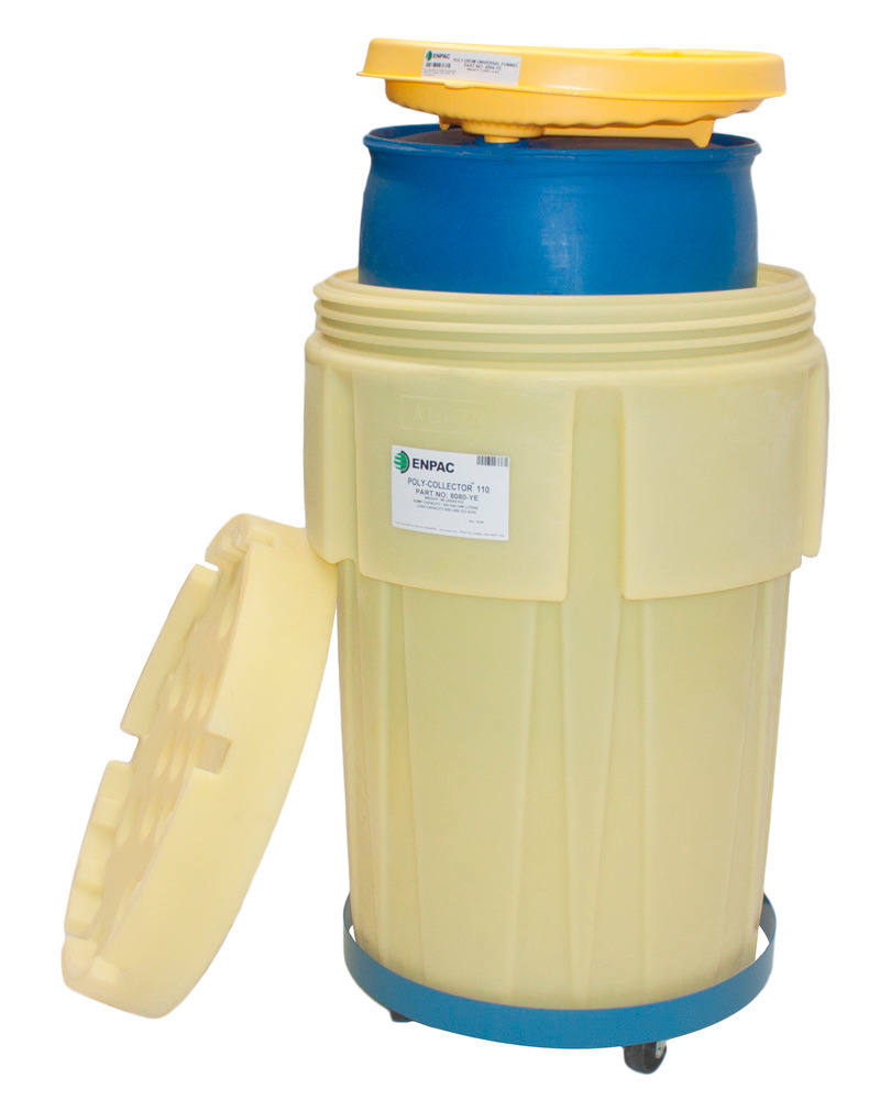 Poly Collector - with Poly Drum - Caster Wheels - UV Protected - Corrosion Resistant - 1