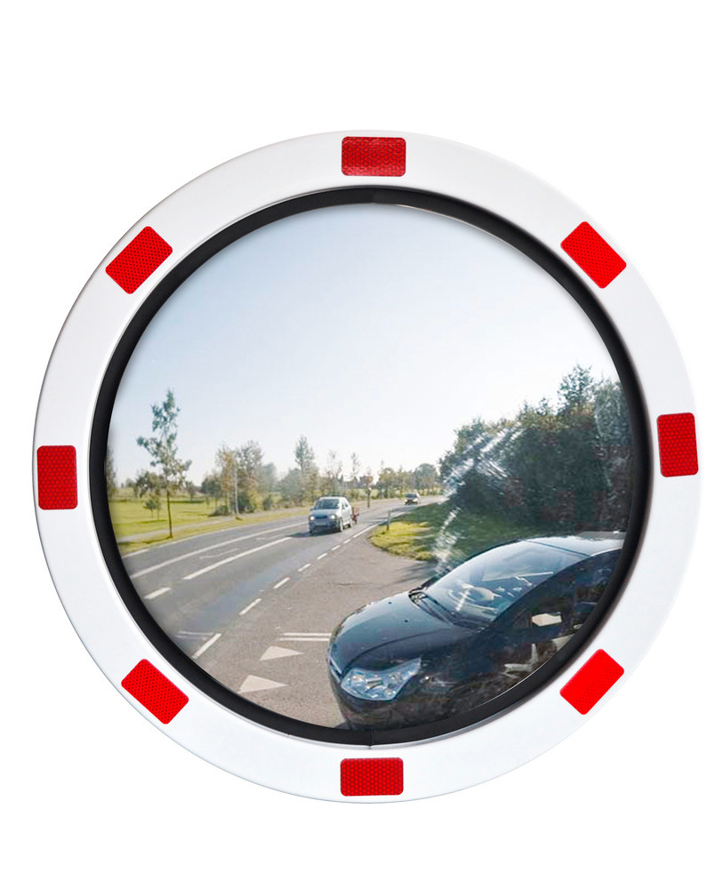 Espelho de trânsito Durabel Eco, superfície espelhada em aço inoxidável, Ø 600 mm - 1