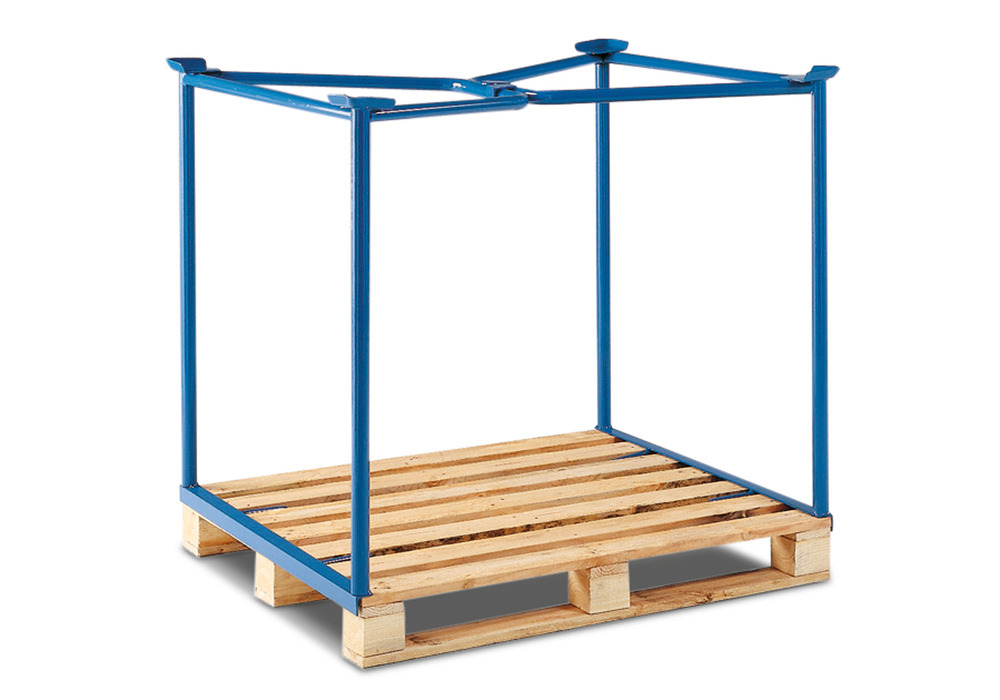 Stackable frame for Euro pallet PH 8, steel, can be stacked 3 high, usable height 800 mm - 1
