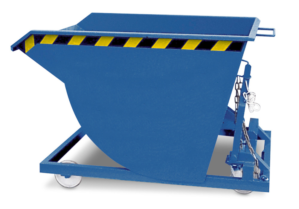 Tippcontainer av stål för tillbehör, volym 300 liter, blå - 1