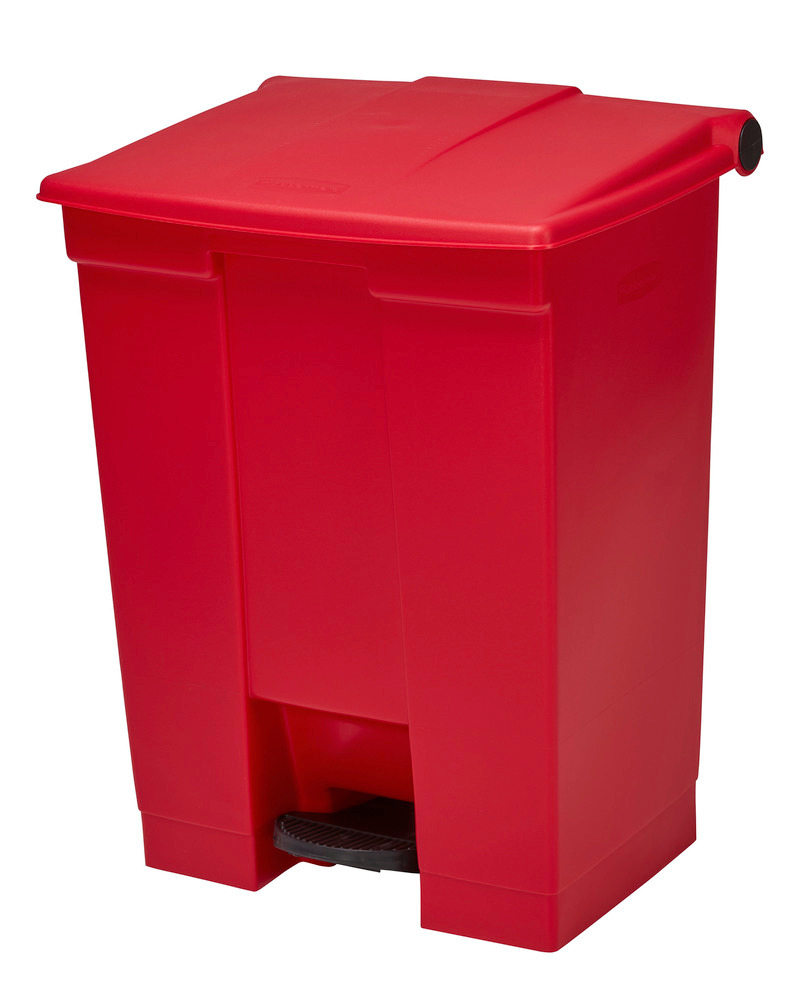 Entsorgungsbehälter aus Polyethylen (PE), mit selbstschließendem Deckel, 45 Liter Volumen, rot - 2