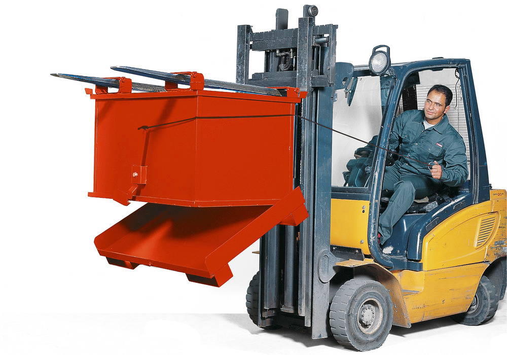 Snap action bottom opening container for chippings/shavings, 500 kg load capacity - 2