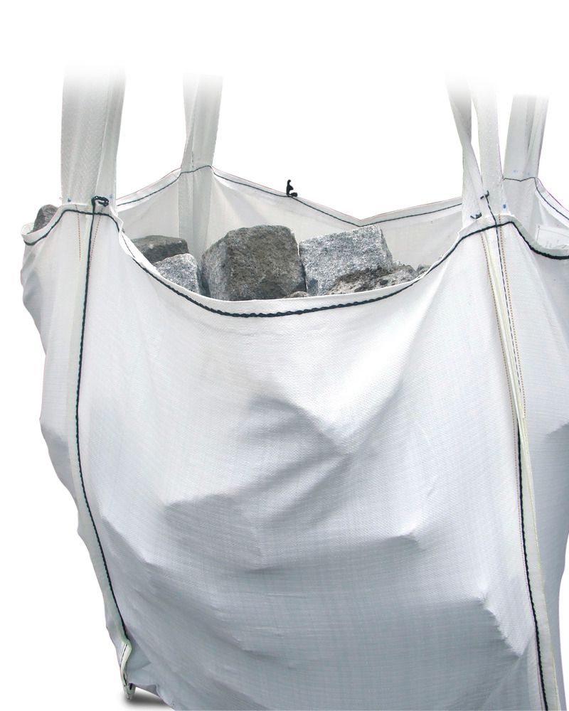 Big Bag, SF 5:1 na zrywany AZBEST, u góry fartuch, dno zamknięte, 90 x 90 x 110 cm, nośność 1000 kg - 1