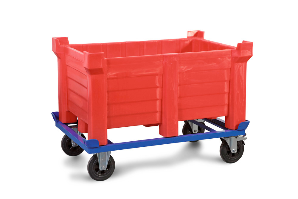 Stackable container PolyPro in PE, 300 litre volume, 280 litre containment volume, closed, red - 2