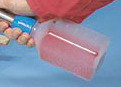 Széles nyakú mintavételi palack QuickPicker-hez, átlátszó PP-ből, kerek, 250 ml - 1