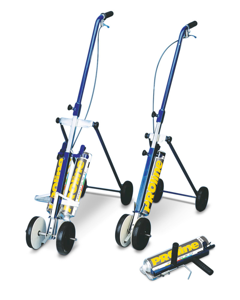 Značkovací vozík typ 100, pro 2 spreje s barvou, šířka čáry 100 až 130 mm - 1
