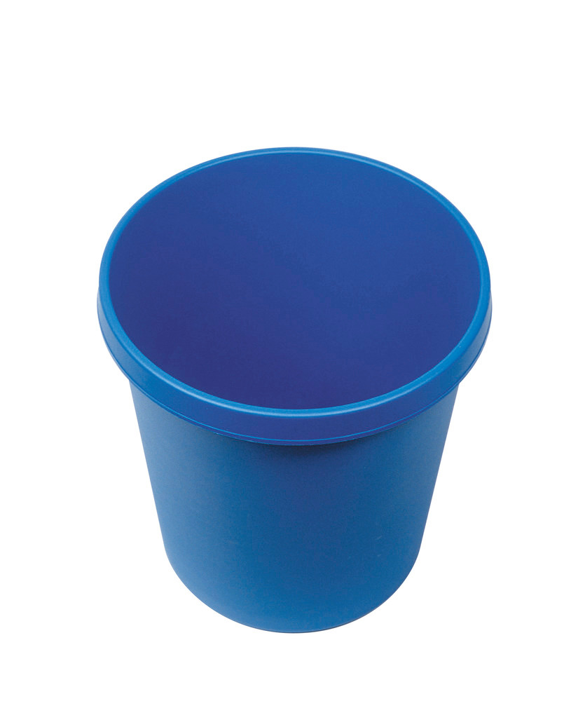 Balde do lixo com pega perimetral, volume de 18 litros, azul - 1