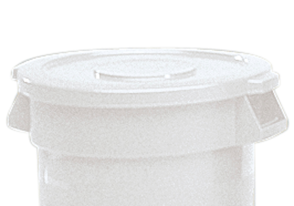 Deksel voor universele bak van polyethyleen (PE), inhoud 120 liter, wit - 1