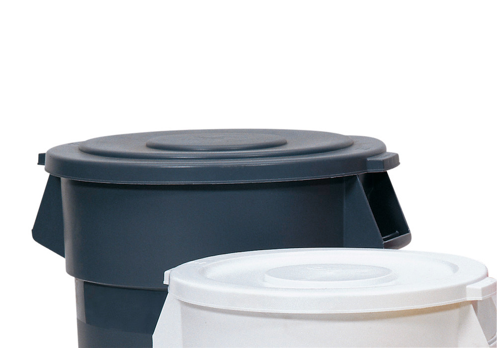 Couvercle pour poubelle multi-usage en polyéthylène (PE) de 75 litres, gris - 1