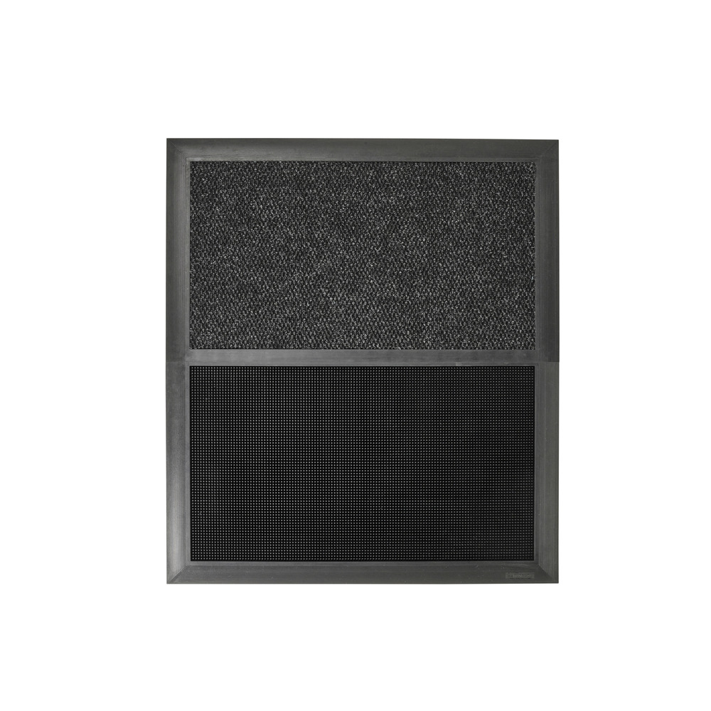 Alfombrilla desinfectante SM, goma natural, negra/gris, 2 piezas, 914x1050 mm - 1