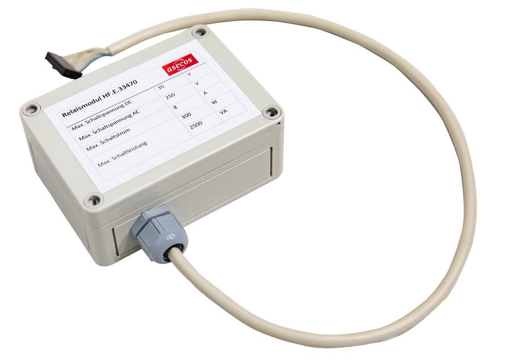 Asecos relais alarm module, potentiaalvrij contact, 4 alarm condities - 1