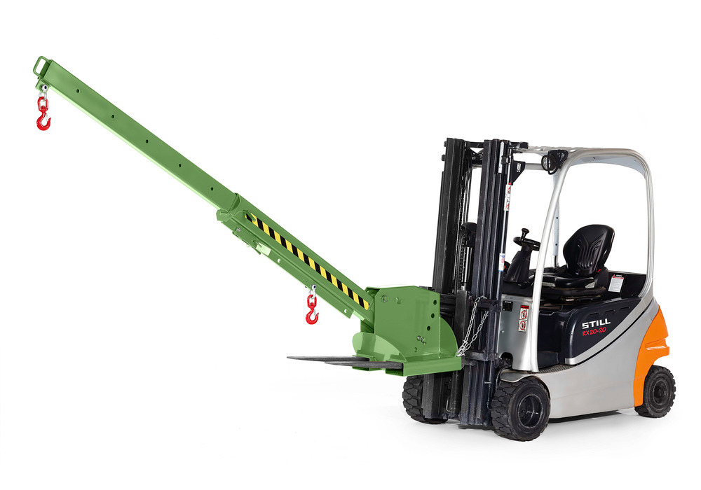 Crane arm, extendable and height adjustable, load capacity 1250 - 8000 kg, green - 2