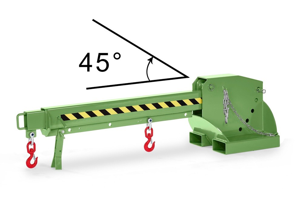 Crane arm, extendable and height adjustable, load capacity 1250 - 8000 kg, green - 1