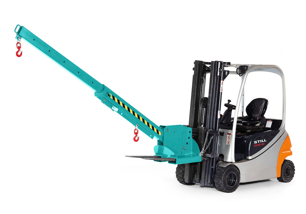 Crane arm, extendable and height adjustable, load capacity 1250 - 8000 kg, turquoise - 2