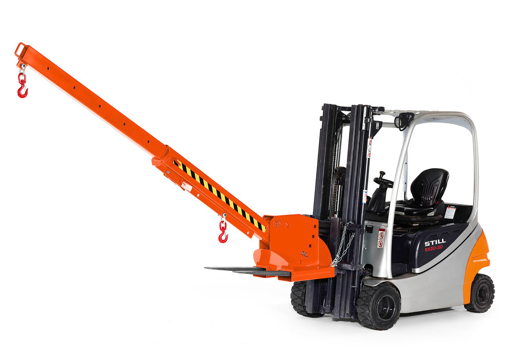 Crane arm, extendable and height adjustable, load capacity 1250 - 8000 kg, orange - 2
