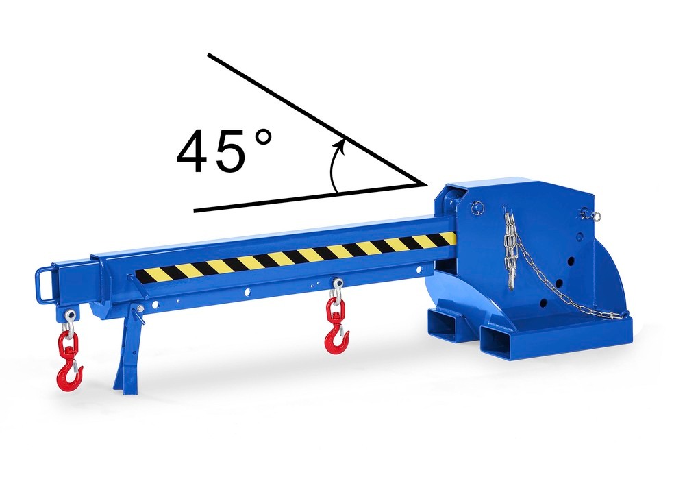 Brazo de grúa extraíble con altura regulable para toro, capacidad de carga 1250 - 8000 kg, azul - 1