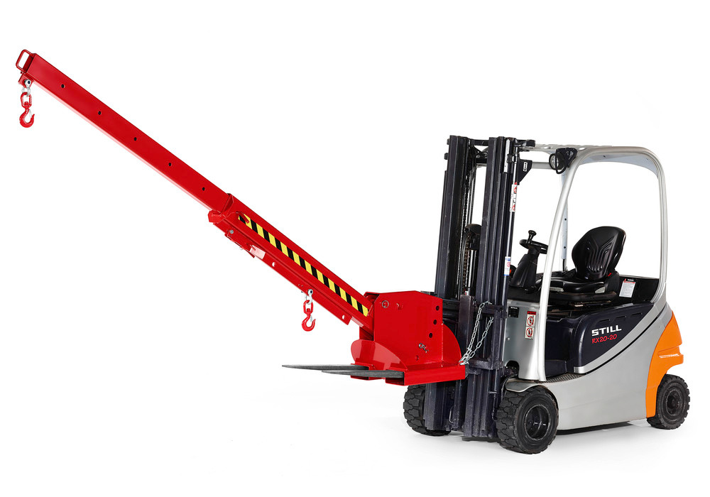 Crane arm, extendable and height adjustable, load capacity 650 - 3000 kg, red - 2