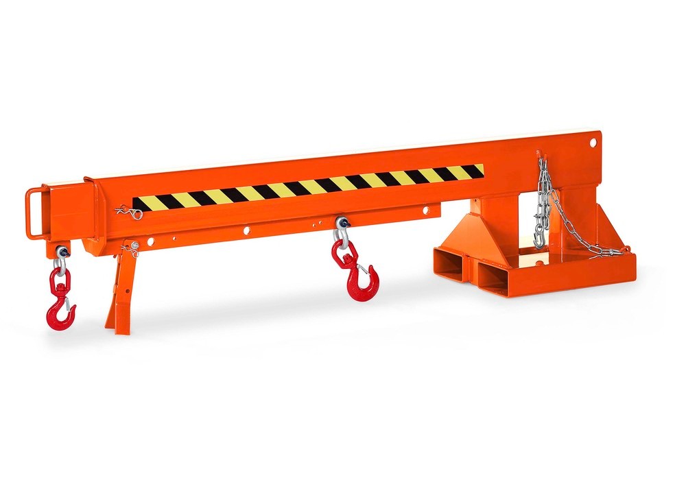 Brazo de grúa extraíble para carretilla elevadora / toro, capacidad de carga 1000 - 5000 kg, naranja - 1