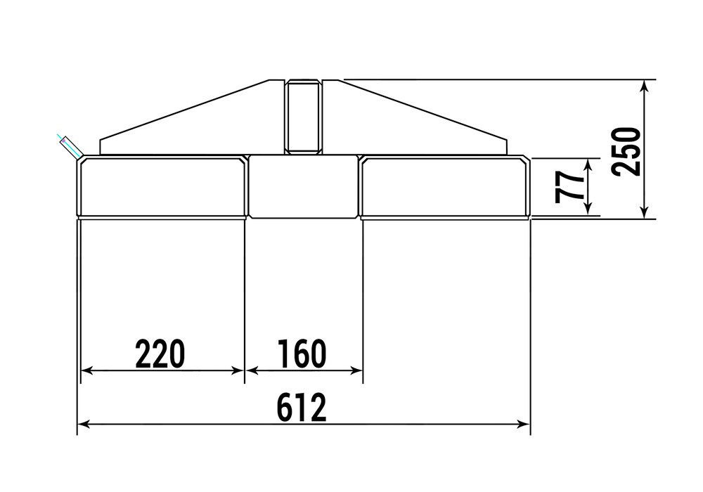 Brazo de carga para carretilla elevadora / toro, 2400 mm, carga 500 - 5000 kg, galvanizado - 4