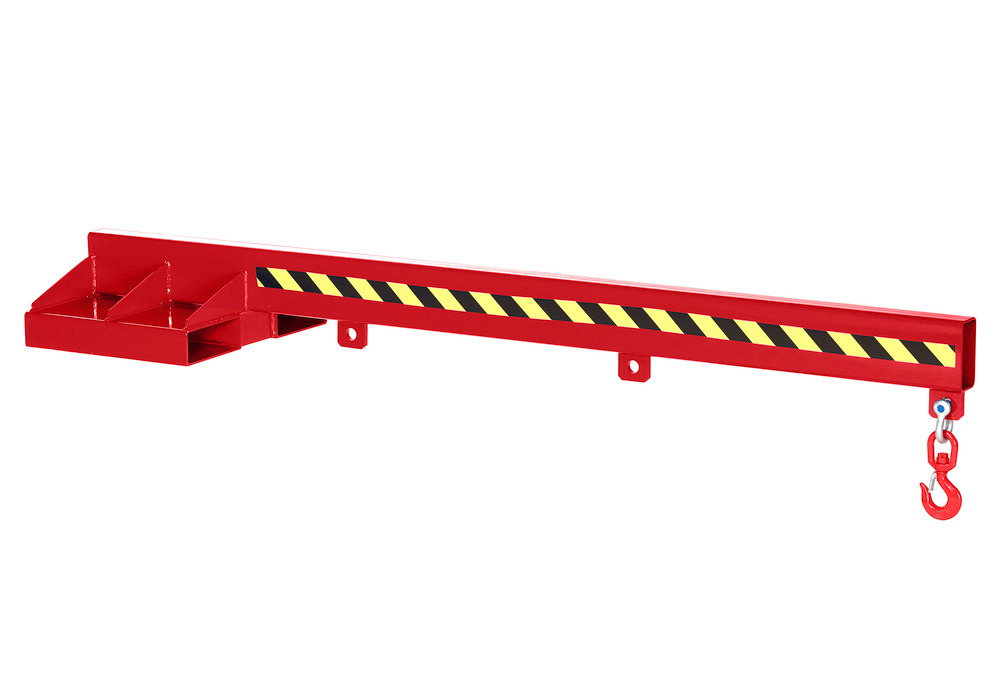 Brazo de carga para carretilla elevadora / toro, 2400 mm, capacidad de carga 500 - 5000 kg, rojo - 1