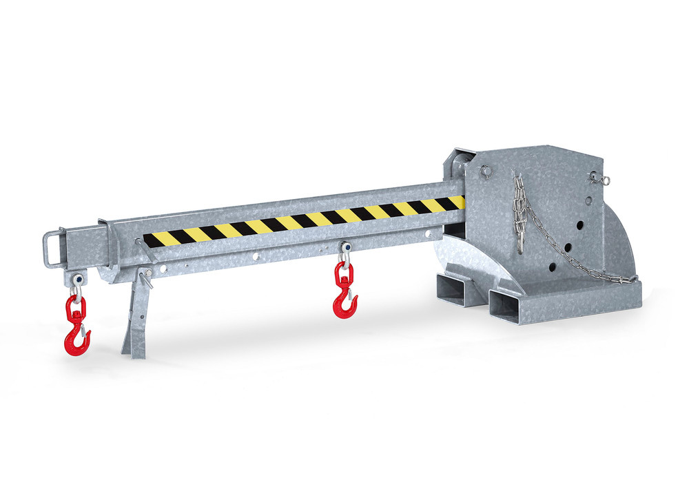 Crane arm, extendable and height adjustable, load capacity 1250 - 8000 kg, galvanised - 1