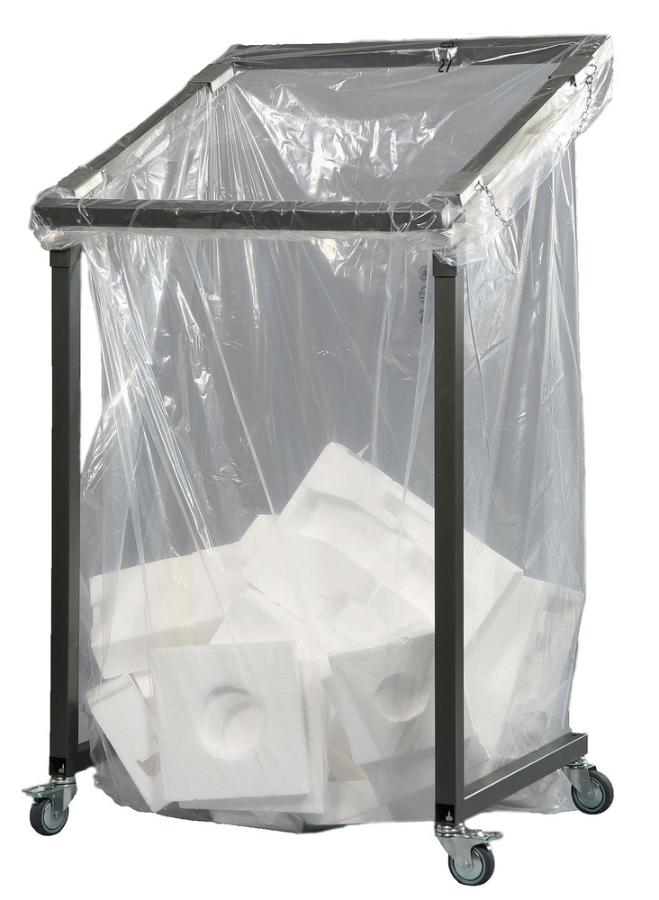 High volume recyclable material container, 1000 litre volume, mobile - 1