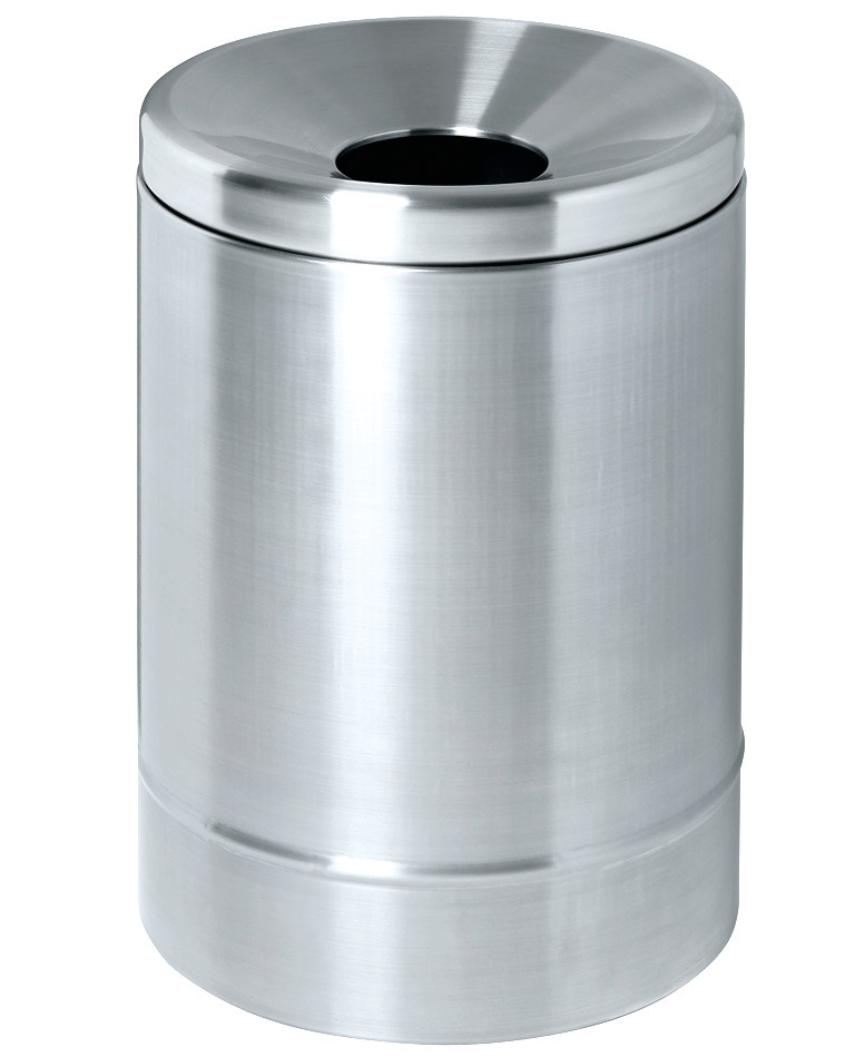Self-extinguishing waste paper bin, 15 litres, stainless steel - 1