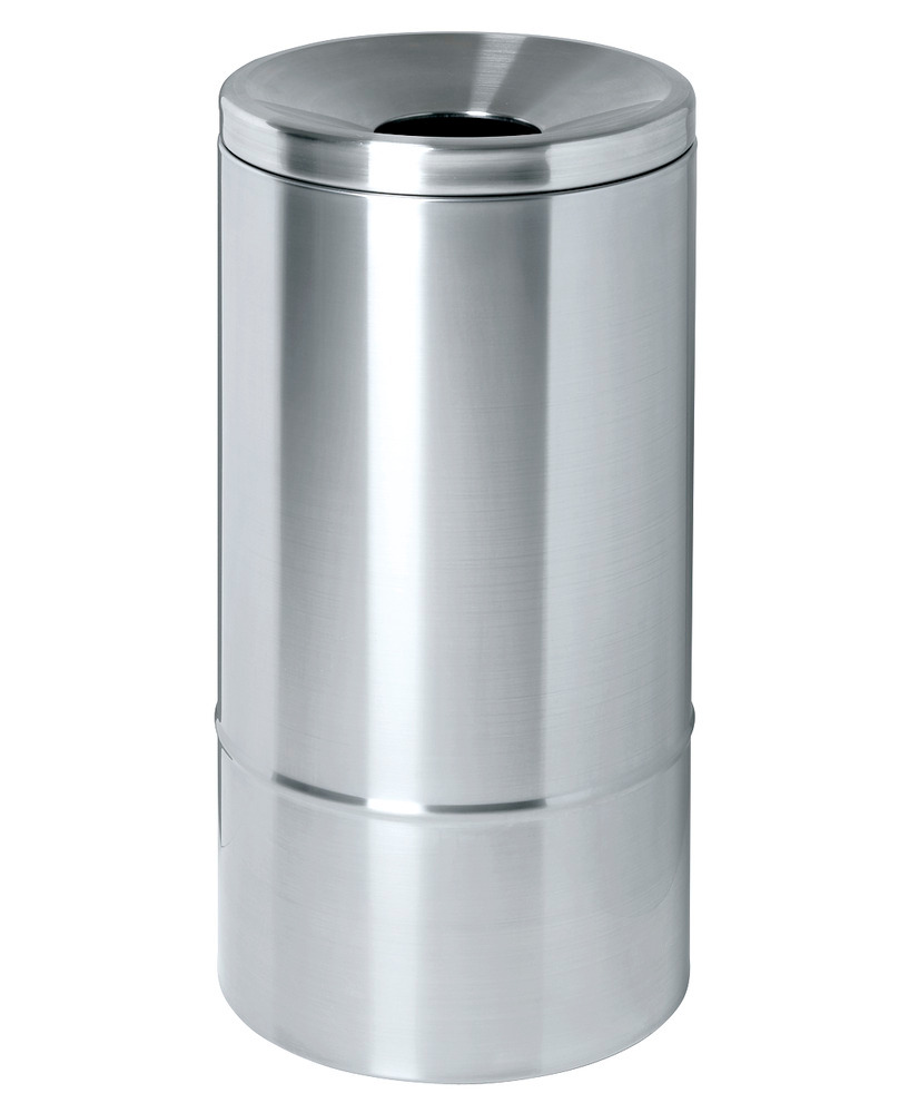 Self-extinguishing waste paper bin, 50 litres, stainless steel - 1