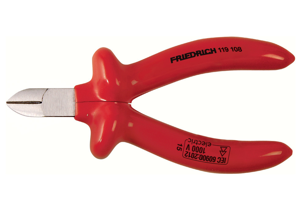 Pinza a cesoia elettrica, 115 mm, acciao per utensili lucidato, isol. a immers. 1000 V