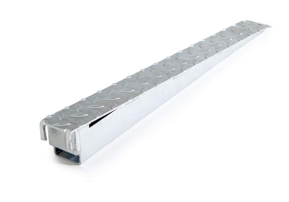 Ramp connector for spillage decking in steel, height 123 mm - 1